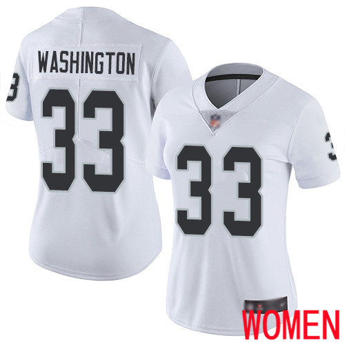 Oakland Raiders Limited White Women DeAndre Washington Road Jersey NFL Football 33 Vapor Jersey